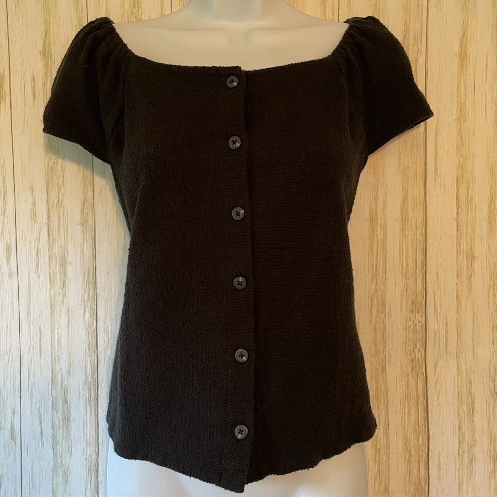 Madewell Button Top With Cap Sleeves - image 1